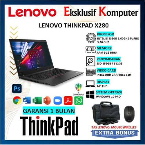 Jual LENOVO THINKPAD X280 MULUS CORE i58350U RAM 16GB SSD 256GB SSD