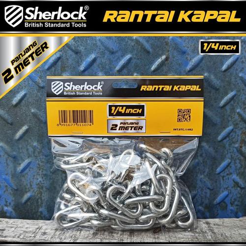 Jual Rantai Besi / Kapal Galvanized 6 mm ( 1/4 inch ) panjang 2 meter ...