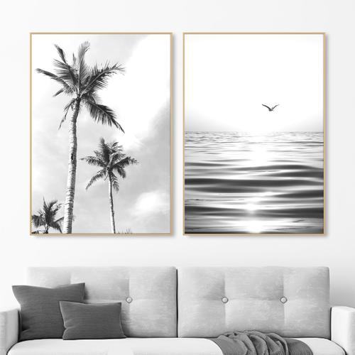 Jual Hiasan Dinding Ruang Tamu Canvas 80x57cm 40x57cm Hitam Putih