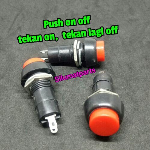 Jual Saklar push on off - Switch push on off bulat - Saklar Push ON OFF ...
