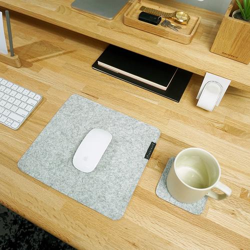 Jual Wool Felt Mousepad / Wool Felt Desk mat / Wool Deskmat Light