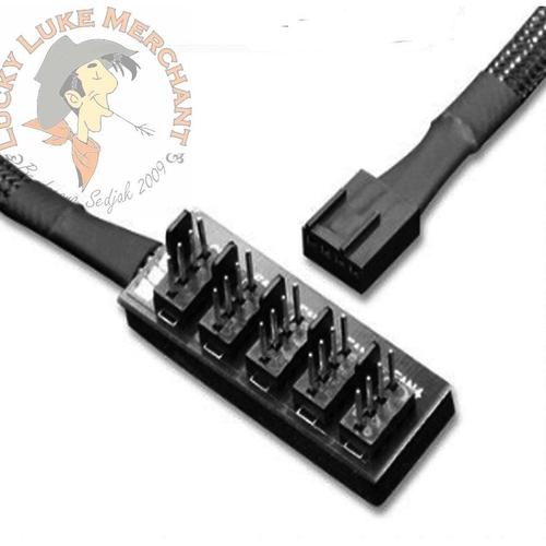 Jual Hub Splitter 3/4Pin 1 to 5 PWM Fan PC Case Cooler Power Supply