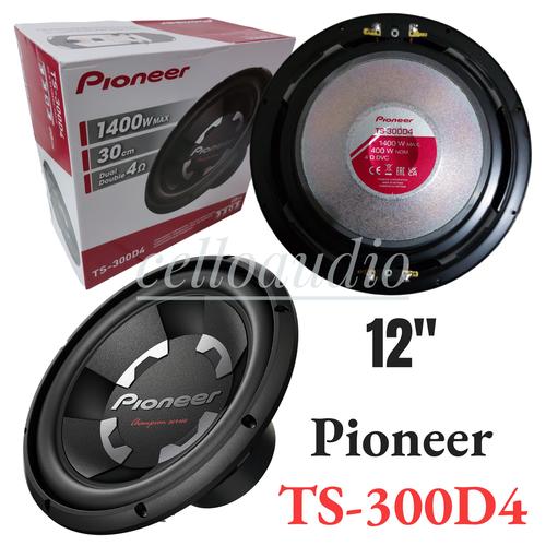Pioneer TS-300D4 - Subwoofer con doble araña y montaje del motor como catalizadores, color negro Pioneer TS-300D4 - Subwoofer con doble araña y montaje del motor como catalizadores, color negro