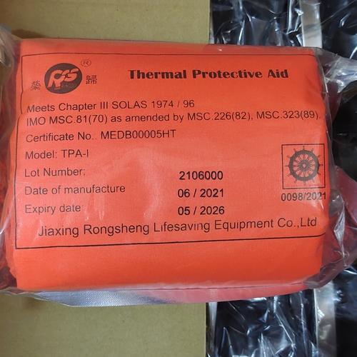 Jual Thermal Protective Aid / Baju Pelindung Keselamatan Kapal NO