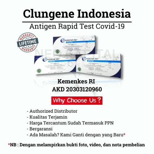 Jual Rapid Test Antigen Merek Clungene Biru Indonesia - Kota Surabaya ...