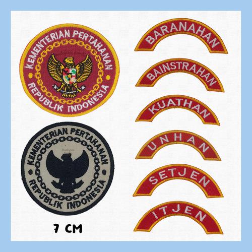 Jual Bordir Logo Kemhan Kementerian Pertahanan PDL / Lokasi UNHAN