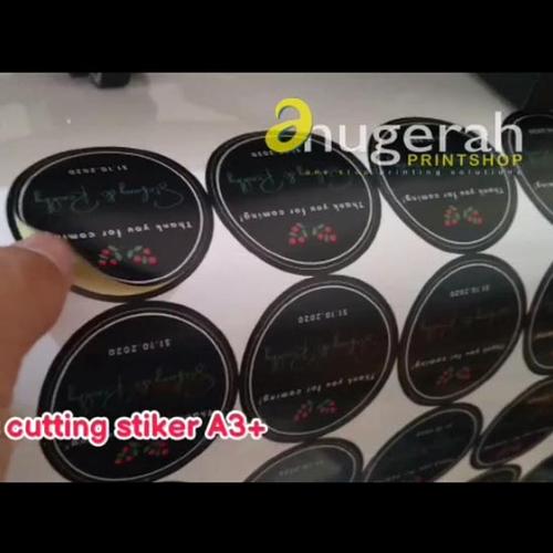 Jual Cetak Stiker Vinyl Glossy Print Stiker Label Produk Cutting Bulat ...