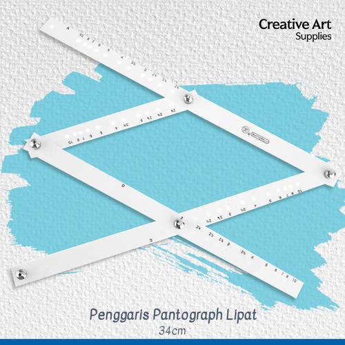 Jual Alat Ukur Pantograph Ukuran 34cm untuk Pembesar Gambar Penggaris