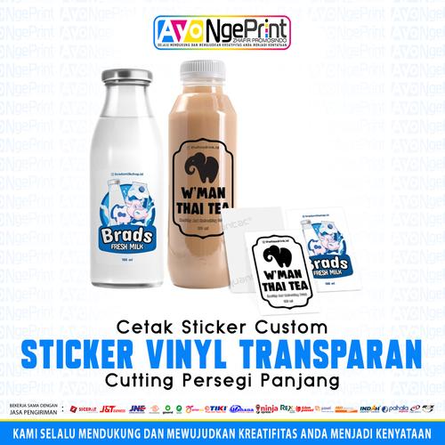 Jual Print Sticker Transparan / Stiker Label Botol Plastik Bening Free Jual Print Sticker Transparan / Stiker Label Botol Plastik Bening Free