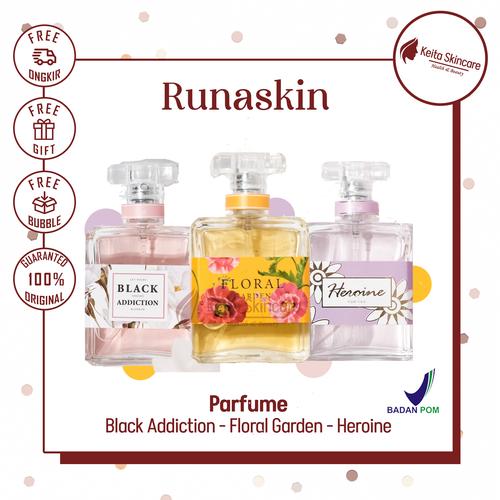 [BPOM] Runaskin Parfume Floral Gardenn Heroine Black Addiction Floral  Garden di Keita Beauty Store Tokopedia