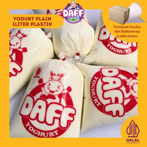 Jual YOGURT THICK PLAIN 1 LITER PLASTIK YOGURT KENTAL DAFF YOGHURT