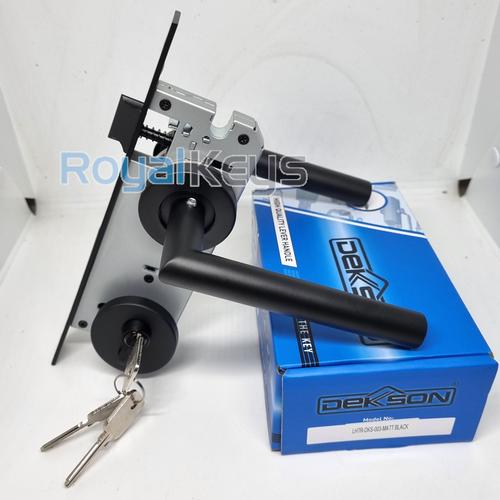 Jual Paket Set Handle Dekson Dekkson LHTR 0003 Black Hitam Pintu Kayu
