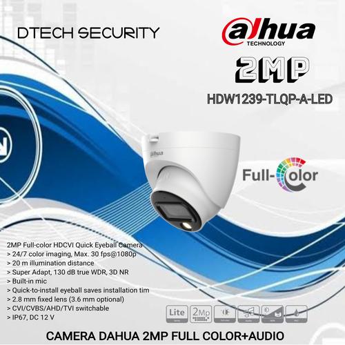 Jual CAMERA CCTV DAHUA FULL COLOR+AUDIODAHUA HDW1239TLQPALED 1080P Kota Bandung