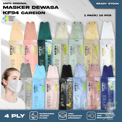 Promo Masker KF94 HITAM 4ply Medis Surgical Mask Korea Model Evo 1Pack