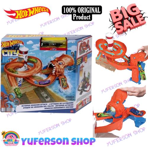 Jual Hotwheels City Octopus Invasion Attack Playset with 1 Car Kota