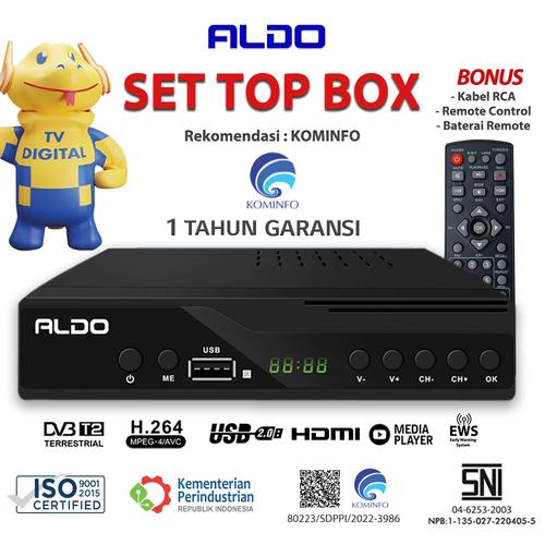 Jual Set Top Box Aldo STB Digital Ready Rekomendasi Kominfo Jakarta Pusat Best buy 123