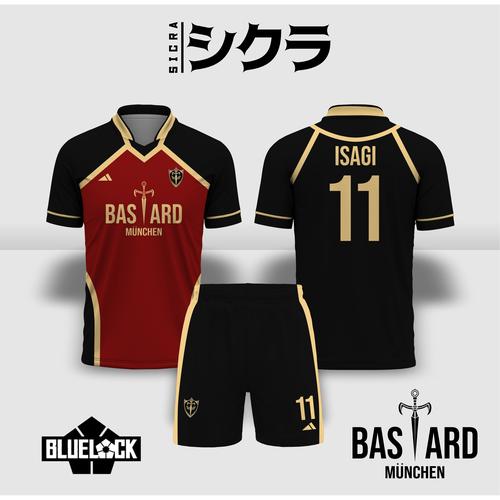 Jual Jersey Anime Blue Lock Bastard Munchen Cosplay Bola Manga Satu Set, M Kota Bandung