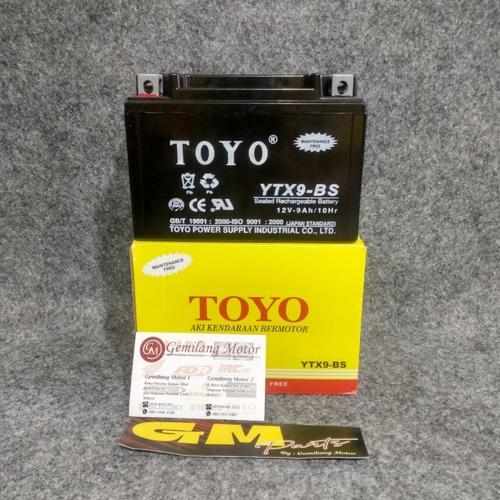 Jual Aki KERING Kawasaki Ninja ZX6R ZX636 Accu motor YTX9-BS TOYO