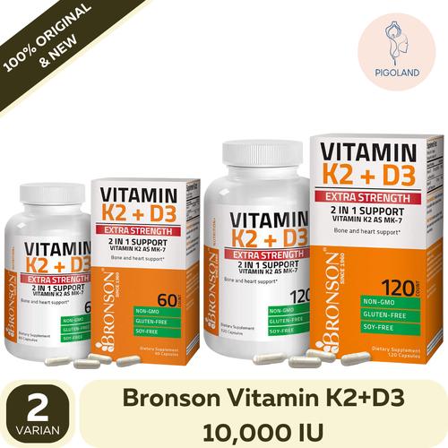 Jual Bronson Vitamin D3 10000 IU K2 & MK 7 Suplemen Extra Strength 120