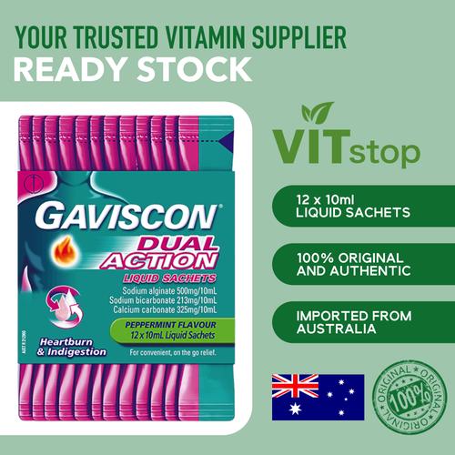 Jual Gaviscon Dual / Double Action Liquid Sachets 12 x 10ml Australia