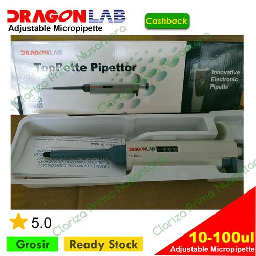 Jual MicroPipette 10100 ul Dragon Lab Mikropipet Adjustable Micropipet