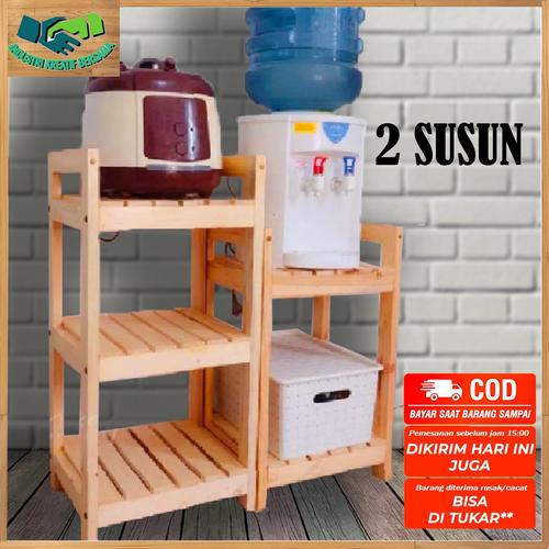 Rak Untuk Rice Cooker Jual Rak Rice Cooker Dan Dispenser 2 Susun Serbaguna Kayu Mahoni - Kab ...