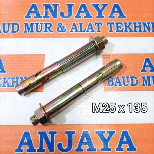 Jual DYNABOLT M25 x 135 Kunci 28 Dinabolt Baut Flash Anchor Bolt