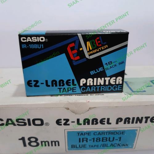 Jual Jual EZ Label Printer Tape Cartridge 18mm Blue Black Ink IR18BU1 Jakarta Barat SIAK