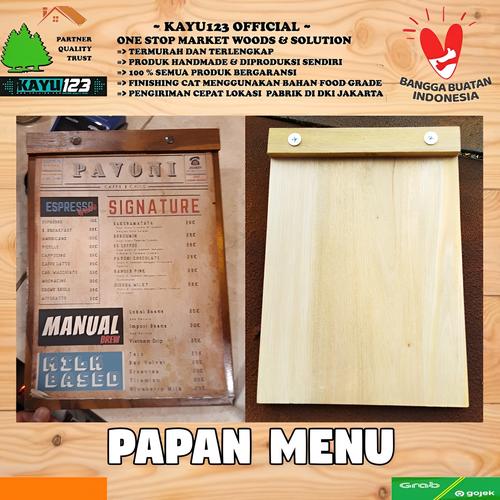 Jual Papan Buku Menu Kayu Wooden Menu Board 26x14cm Jakarta Timur Kayu123 Premium Tokopedia