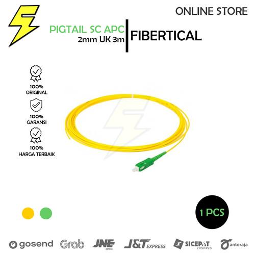 Jual Kabel Pigtail Sc Apc 2mm Uk 3 Meter | Pigtail SC APC | Single Mode ...