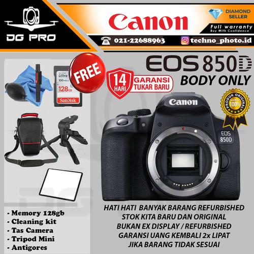Promo Canon EOS 850D Body Only Camera DSLR 850 D BO Paket Bonus A