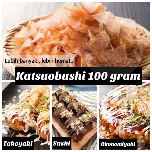 Jual KATSUOBUSHI 100 GRAM Shaved Bonito Flakes Halal / Taburan Takoyaki