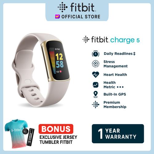 Promo FITBIT Charge 5 Lunar White/Soft Gold Cicil 0 3x Jakarta Barat