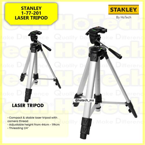 Treppiede Stanley ALU5025 Per Livelle Laser – Alluminio, Altezza 50-150 Cm, Attacco 1/4″