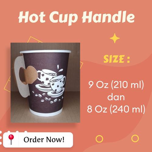Jual Gelas Kertas Kopi Teh Handle Cup Motif 9 Oz Jakarta Selatan