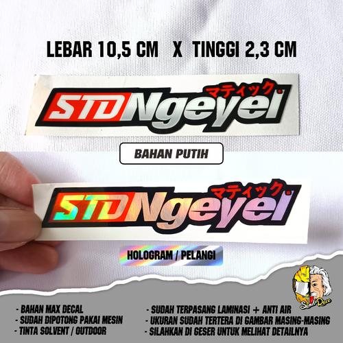 Jual stiker standart ngeyel / sticker std ngeyel / stiker hologram ...