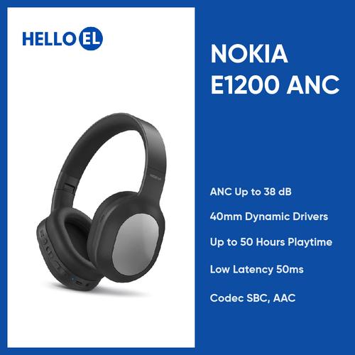 Jual Nokia E1200 ANC Bluetooth 5.0 Wireless 50 Hours Bluetooth
