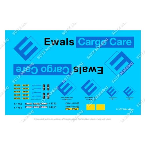 Jual Water Slide decal Ewals Cargo Care Trailer + Head 1:87 - Kota ...