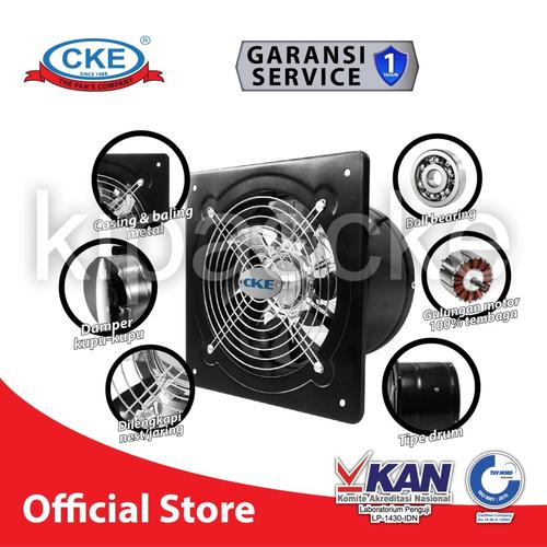Jual Hexos 8 Inch Wall Fan Duct Fan Exhaust Fan Exhaust Dinding - Kota ...