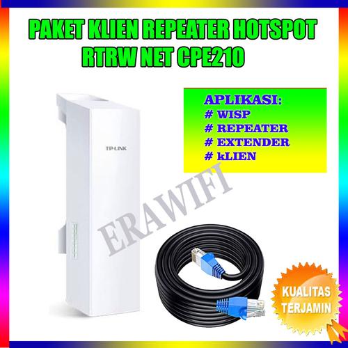 Jual Paket AP Repeater Extender WISP Klien Hotspot TP Link CPE210 800