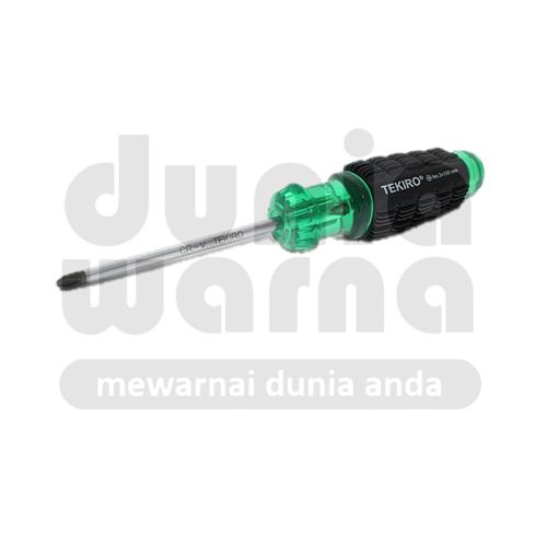 Jual Tekiro Obeng Gagang Karet Plus (+) / Minus (-) PH2 x 200 mm ...