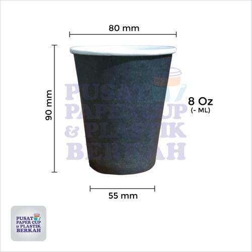 Jual Paper cup, Hot Paper cup Black 8 Oz 9 Oz 8 Oz Jakarta Selatan