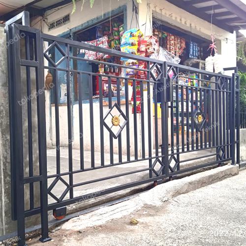Jual Pintu besi pagar minimalis pintu besi sliding tralis pintu