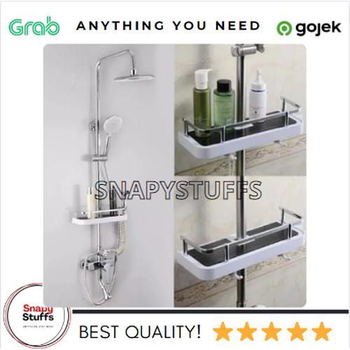Jual bathroom pole shower storage rack holder ORIGINAL - BELI 1 ...