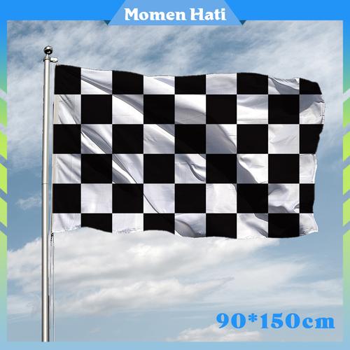 Jual 90 X 150CM Bendera Start Hitam Putih / Bendera Finish Lomba - 90 X ...