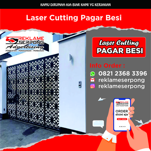 Jual pagar minimalis rumah - Kota Tangerang Selatan - LASER CUTTING