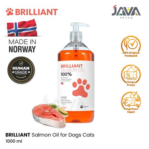 Promo Brilliant Salmon Oil For Dog Cat 1000 Ml Vitamin Omega Anjing