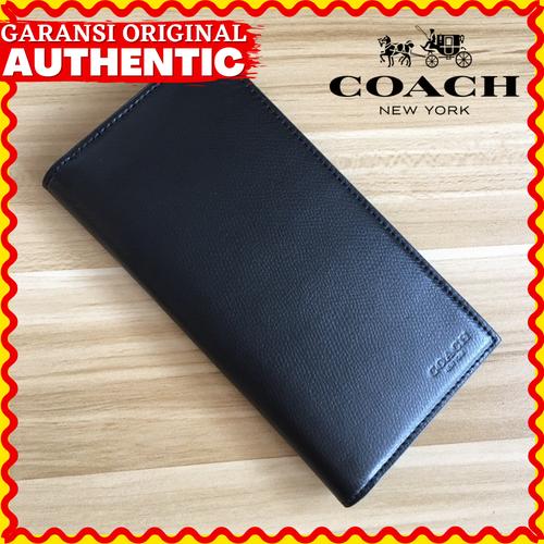 Jual Dompet Coach Grain Suede Leather LongWallet Pria Branded
