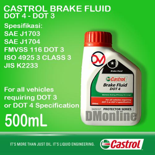 Jual Castrol Brake Fluid DOT 4 / Minyak Rem DOT 4 / DOT 3 500ml