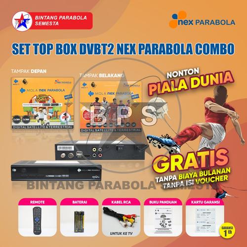 Jual Receiver Nex Parabola Combo plus set top box dvbt2 antena tv